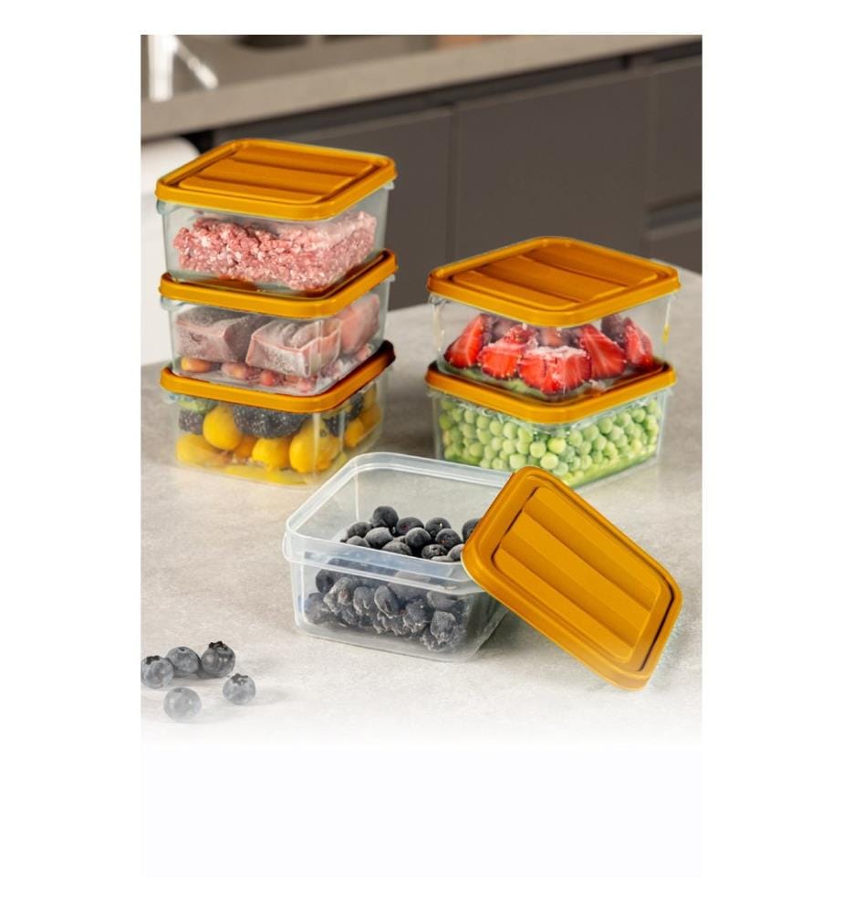 Ensemble de boîtes de rangement, 20 pièces, orange, 100 % PLASTIQUE