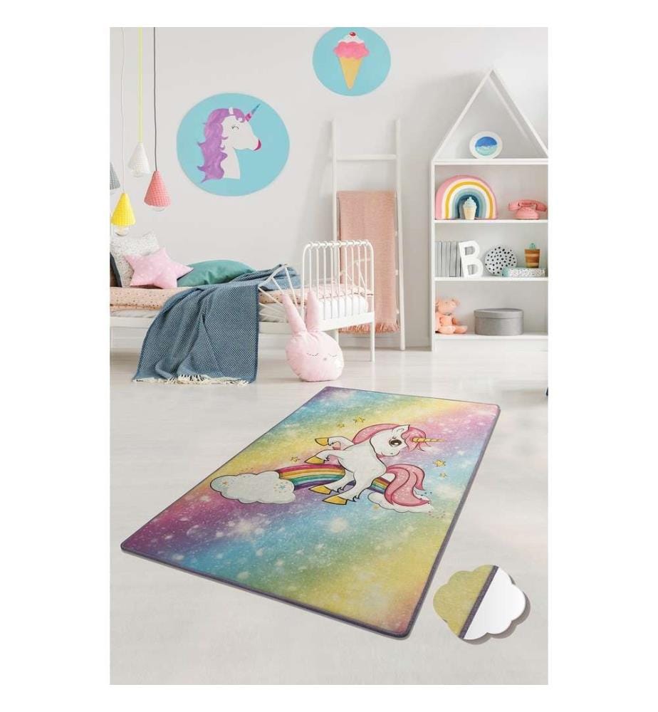 Tapis, 100 x 160, , multicolore, tissu velours, hauteur des poils 10 mm
