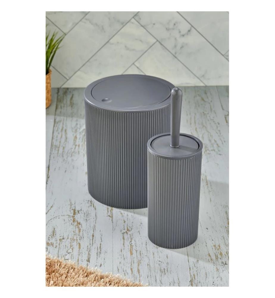 Ensemble de salle de bains, 2 pièces, anthracite, 0 PLASTIC