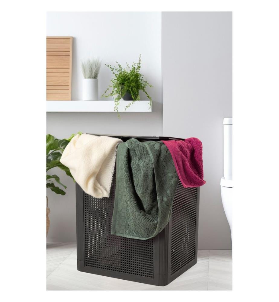 Panier à linge, Anthracite, 100% PLASTIQUE