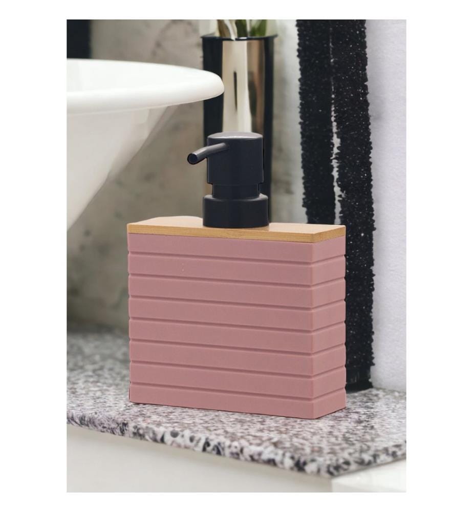 Distributeur de savon, rose, 100% polyrésine