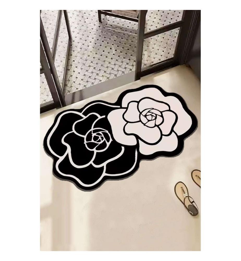 Tapis de bain, noir, 100% POLYESTER