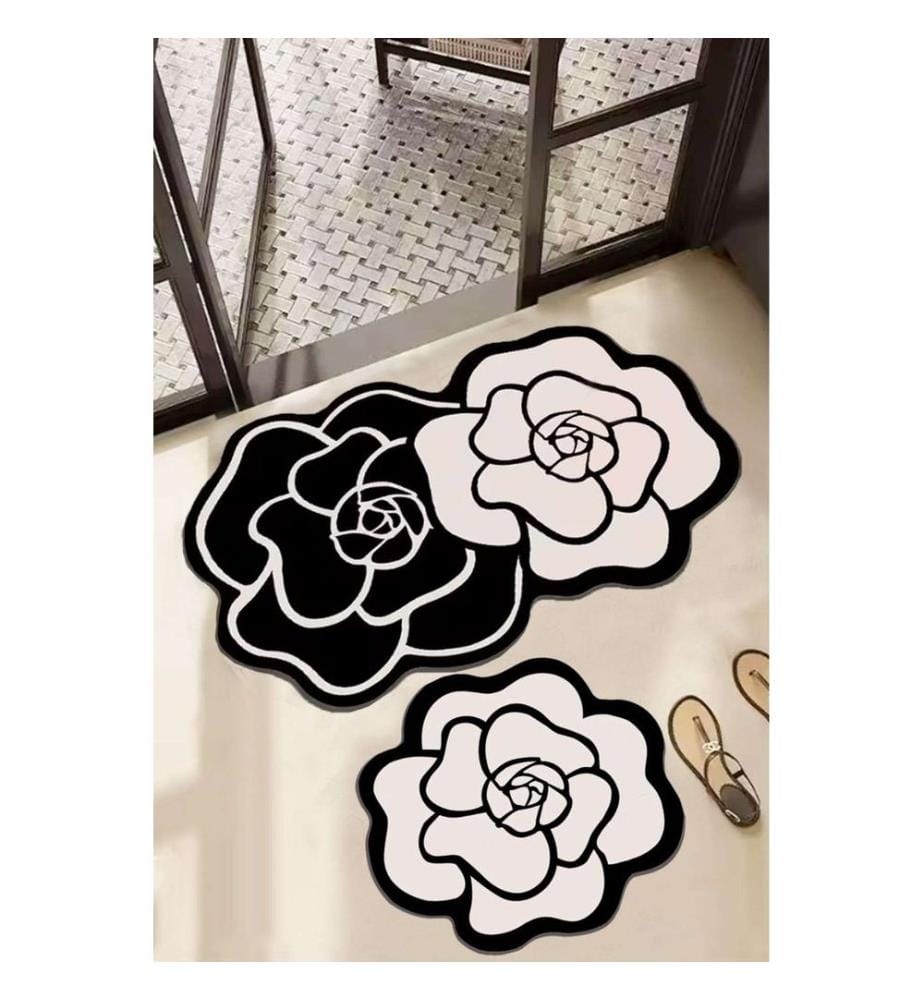 Set de tapis de bain, 2 pièces, vert, 100% POLYESTER
