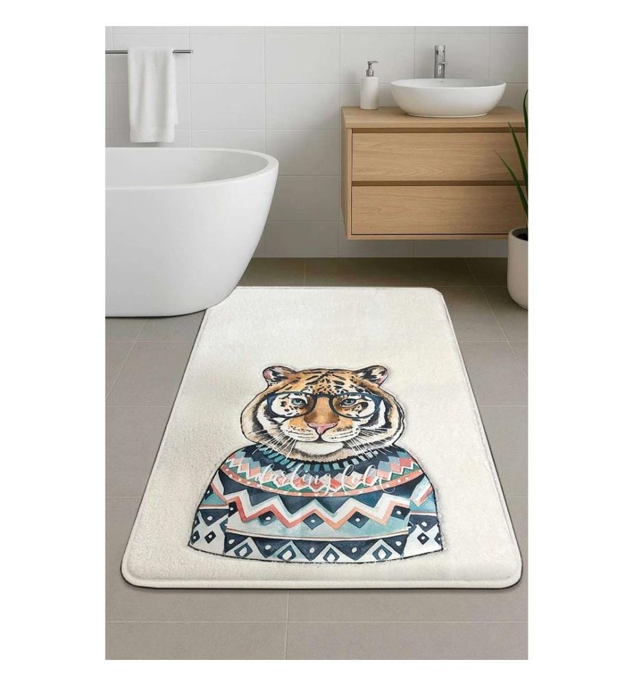 Tapis de bain, Ecru, 100% POLYESTER