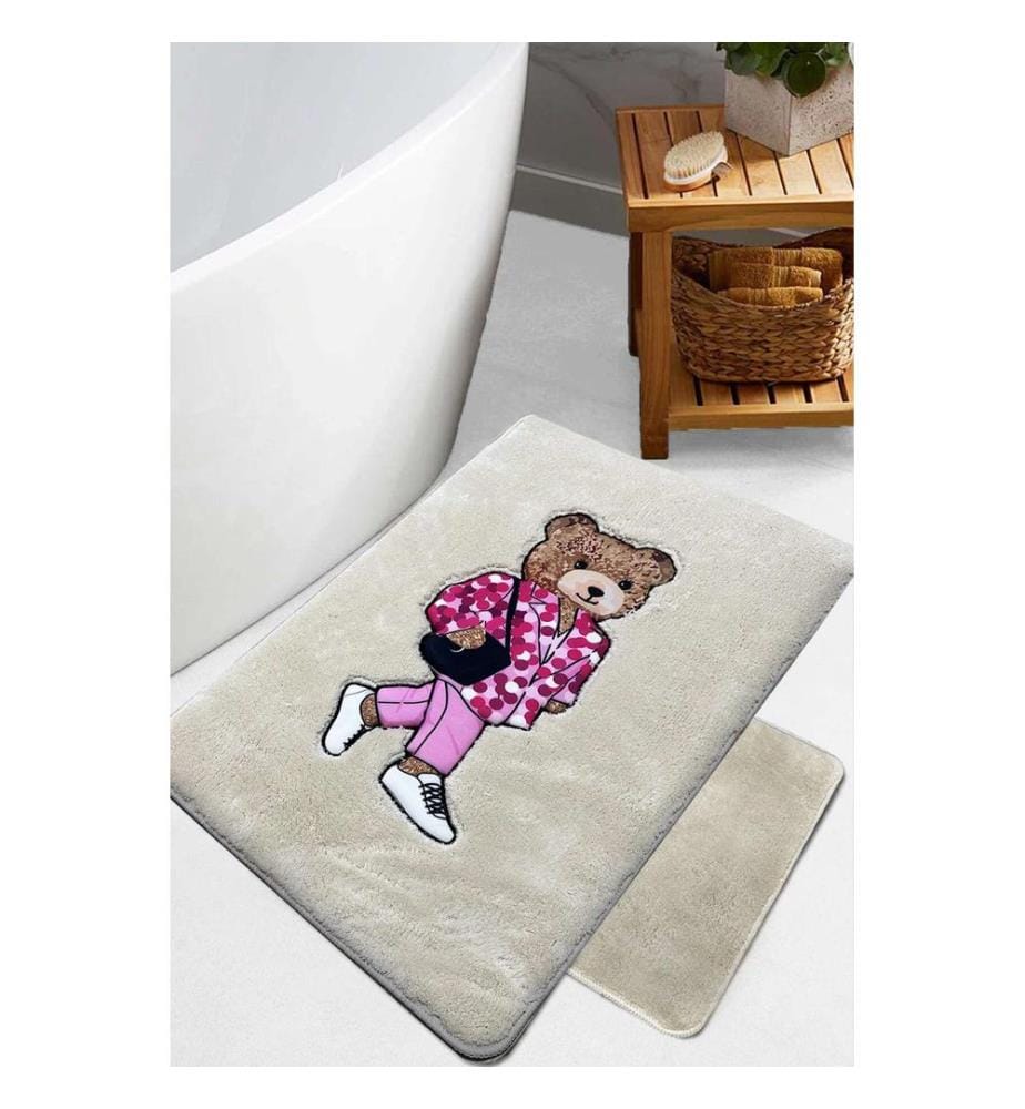 Set de tapis de bain, 2 pièces, Stone, 100% POLYESTER