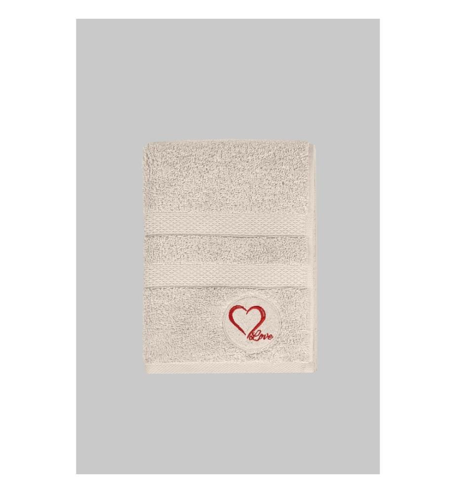 Serviette de toilette, Beige, 100% COTON