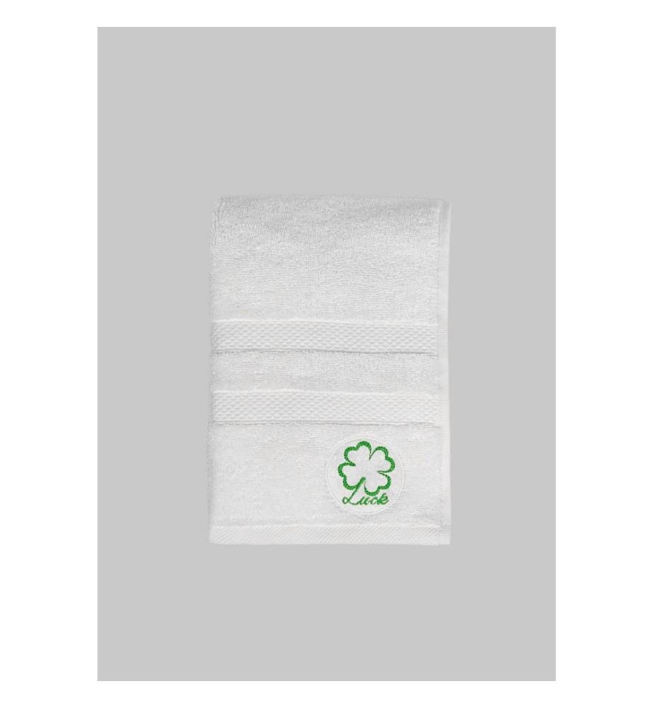 Serviette de toilette, blanche, 100% COTON