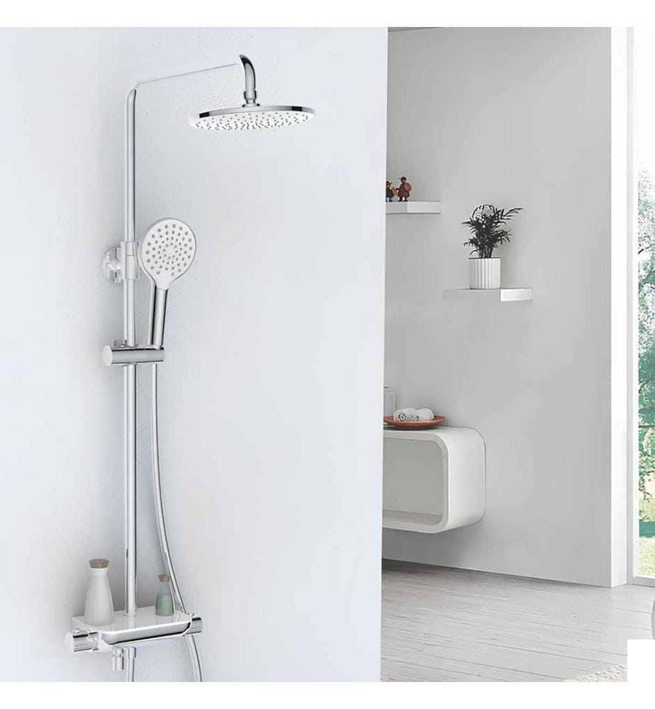 Ensemble de robinetterie de douche, 100% CHROME, Chrome