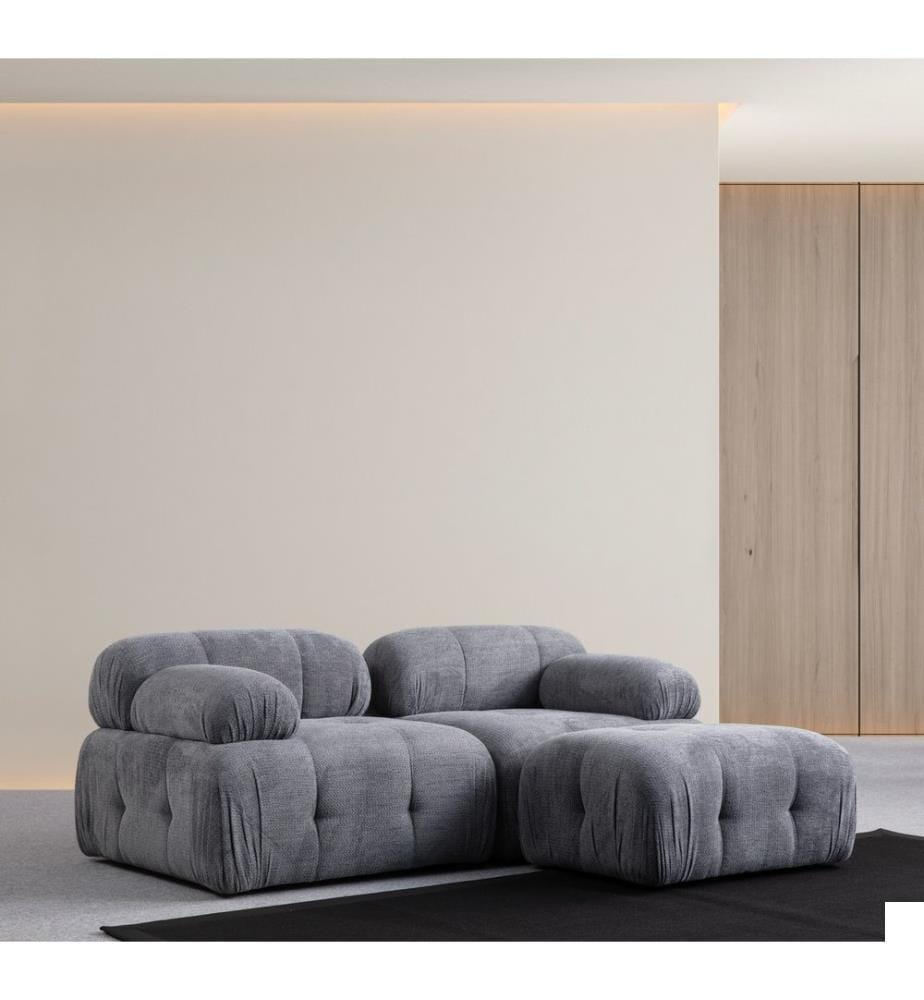 Canapé d'angle, gris, structure : BOIS DE HÊTRE / AGRAGÉ, tissu : 100 % POLYESTER, pieds en plastique