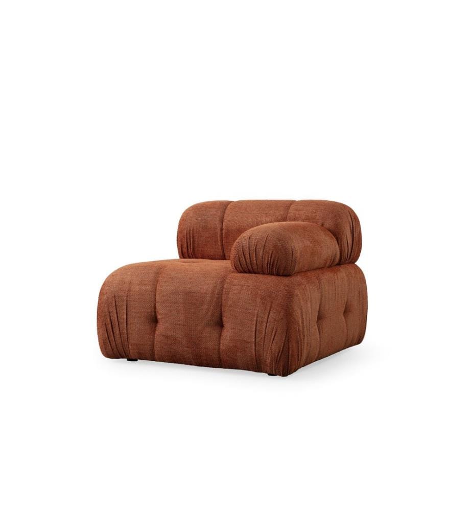 Canapé 1 place, orange, structure : BOIS DE HÊTRE / AGRAGÉ, tissu : 100 % POLYESTER, pieds en plastique