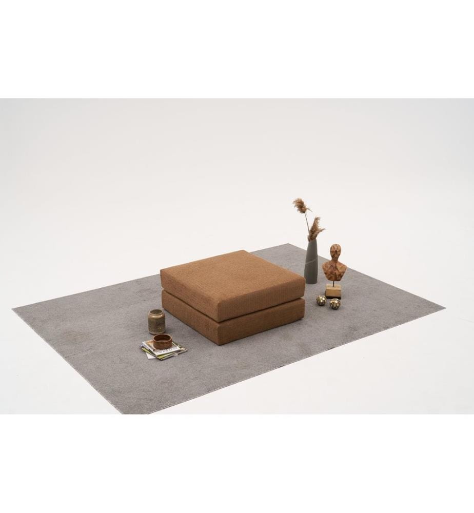 Pouf, marron, tissu : 100 % CHENILLE