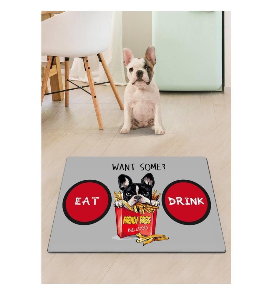 Tapis pour litière de chat, multicolore, PVC, dessous antidérapant