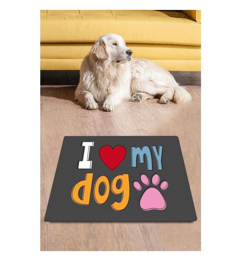 Tapis pour litière de chat, multicolore, PVC, dessous antidérapant
