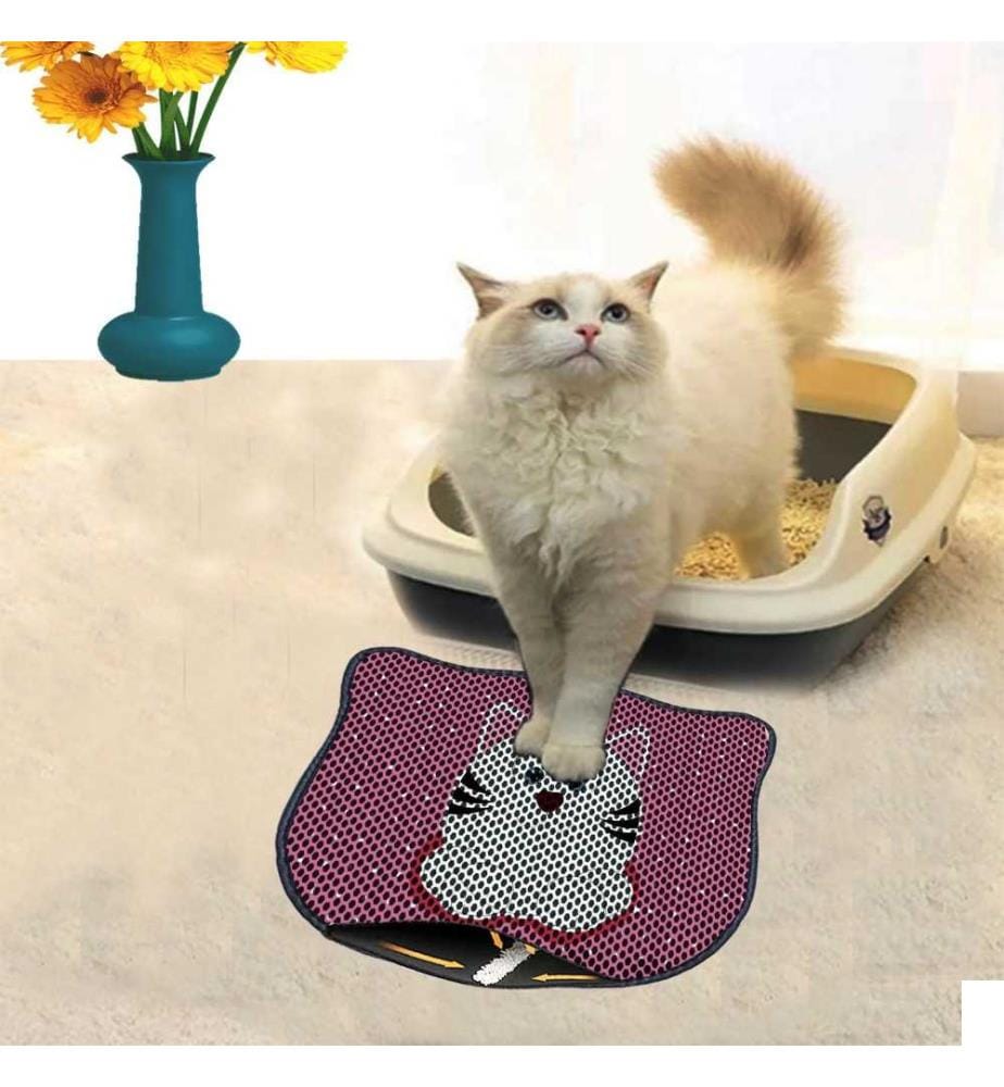 Tapis de litière pour chat, Multicolore, 50% Pvc - 50% Polyester