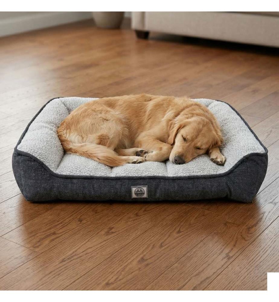 Panier pour animaux, 100 % polyester, gris