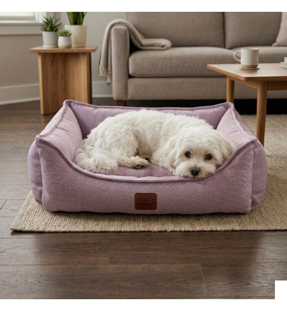 Panier pour animaux, 100 % polyester, rose