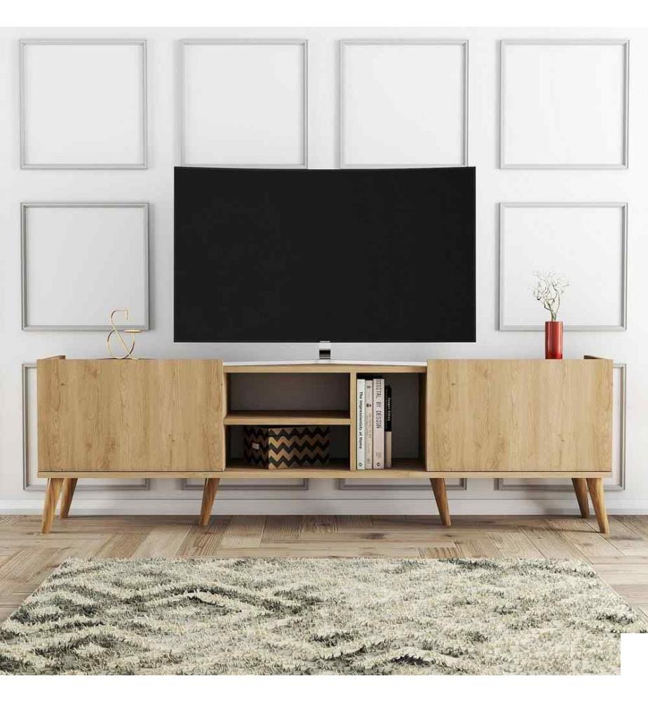 Meuble TV, chêne, panneau de particules mélaminé