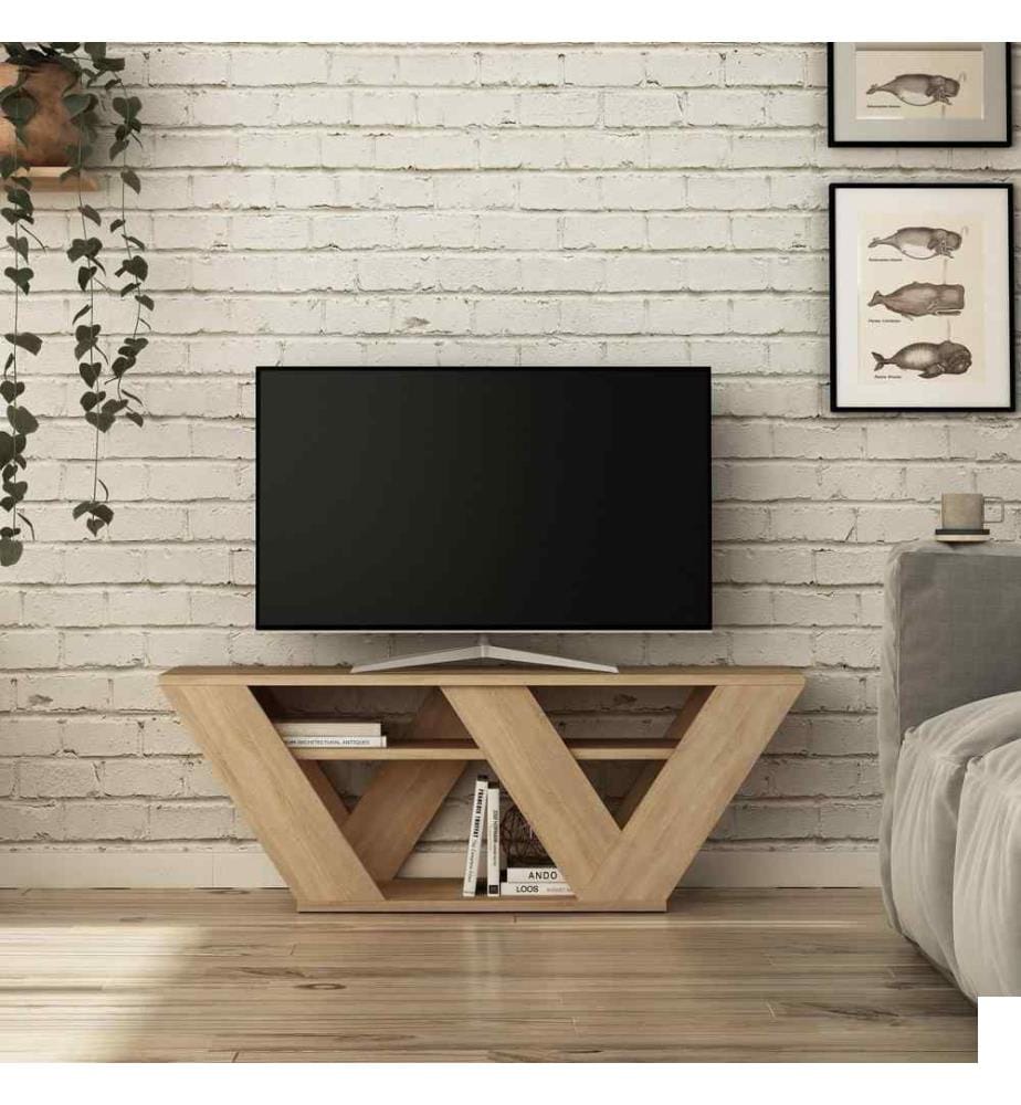 Meuble TV, chêne, panneau de particules mélaminé