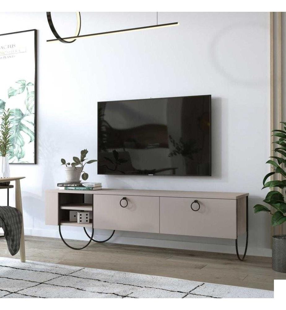 Meuble TV, Light Mocha, panneau de particules mélaminé