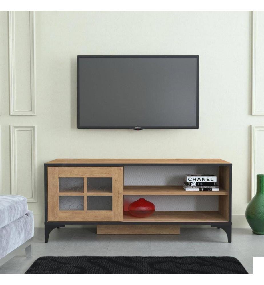 Meuble TV, chêne, panneau de particules mélaminé