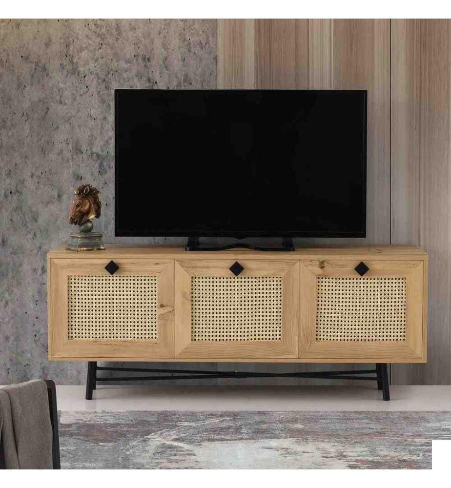 Meuble TV, chêne noir, panneau de particules mélaminé