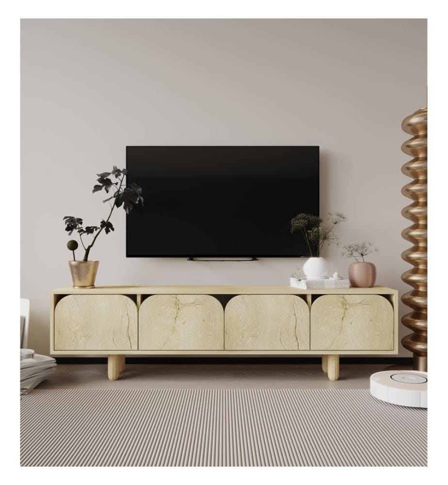 Meuble TV, chêne saphir, 100 % aggloméré mélaminé