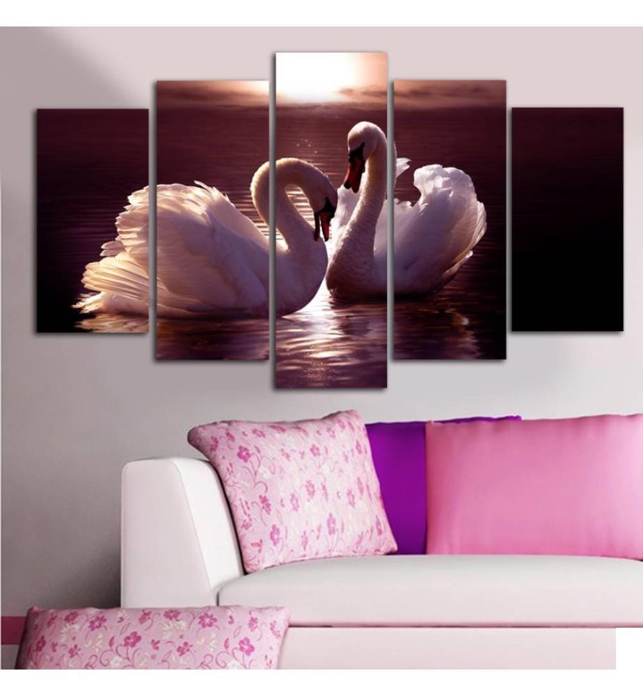 Peinture décorative en MDF, 5 pièces, multicolore, 100% MDF