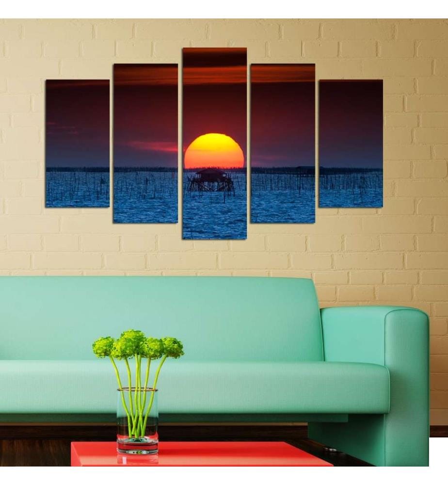 Peinture décorative en MDF, 5 pièces, multicolore, 100% MDF