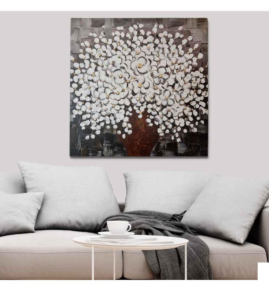 Peinture à l'huile décorative, Multicolore, 100% toile, cadre en bois