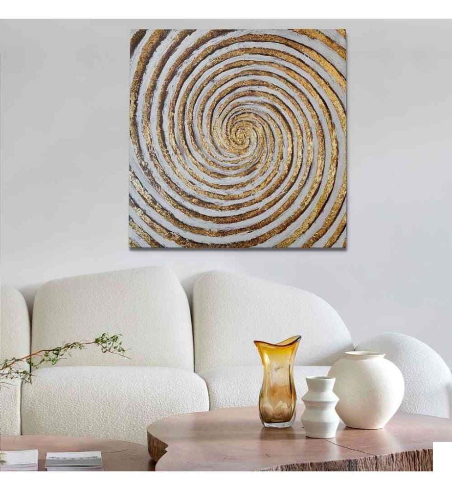 Peinture à l'huile décorative, Multicolore, 100% toile, cadre en bois