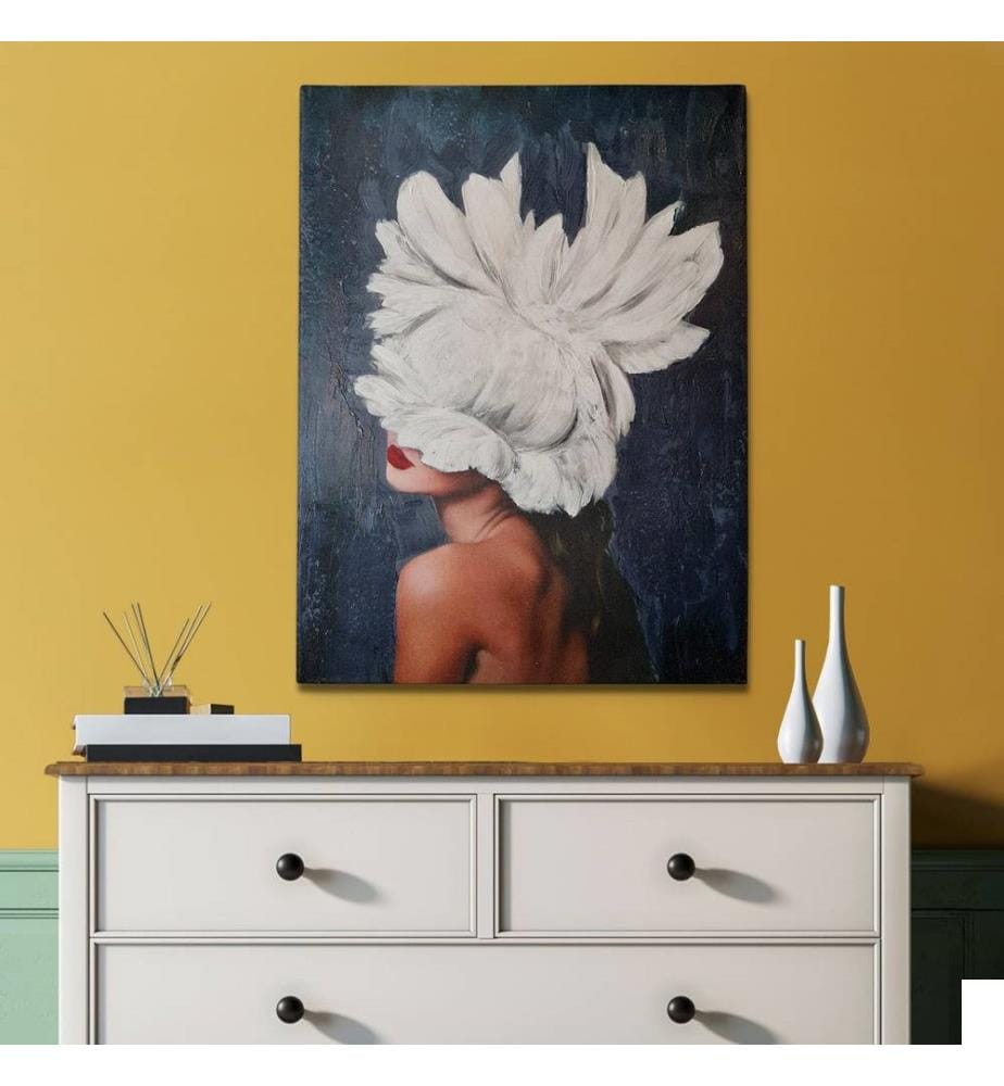 Peinture à l'huile décorative, Multicolore, 100% toile, cadre en bois
