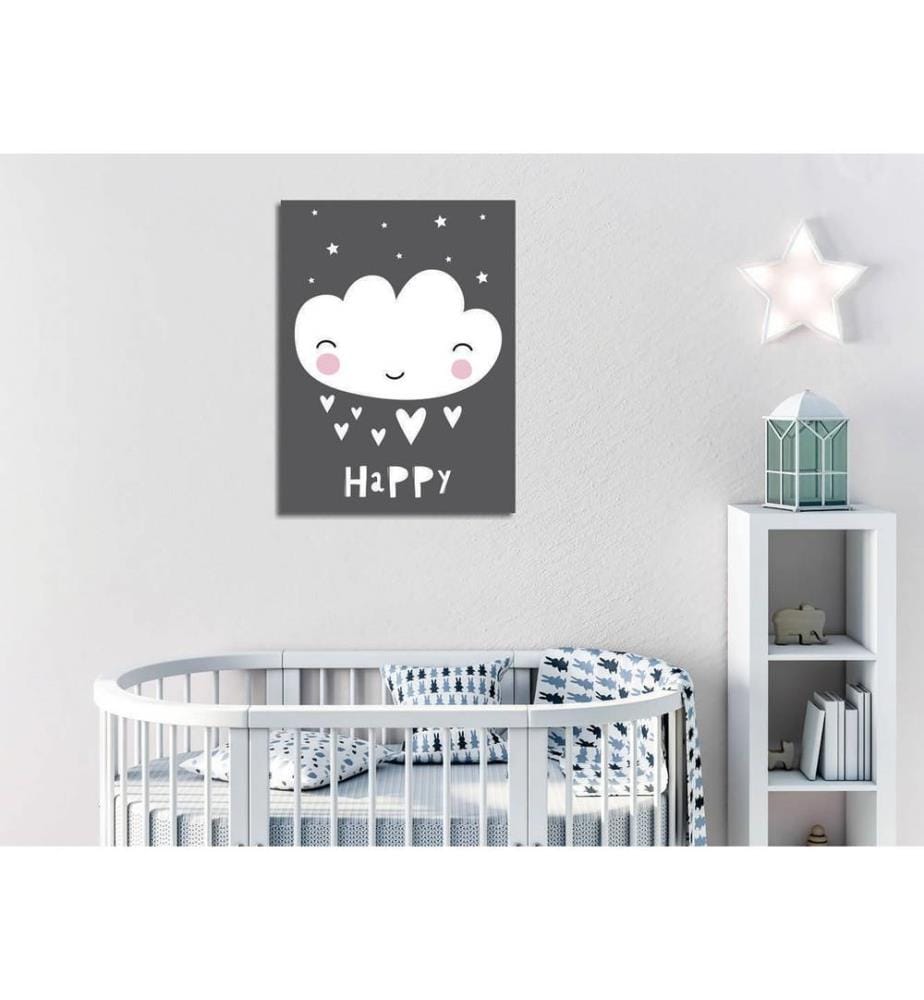 Peinture décorative sur toile, multicolore, 60% coton - 40% polyester, cadre en bois