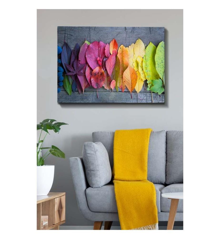 Peinture décorative sur toile, Multicolore, 100% toile, cadre en bois