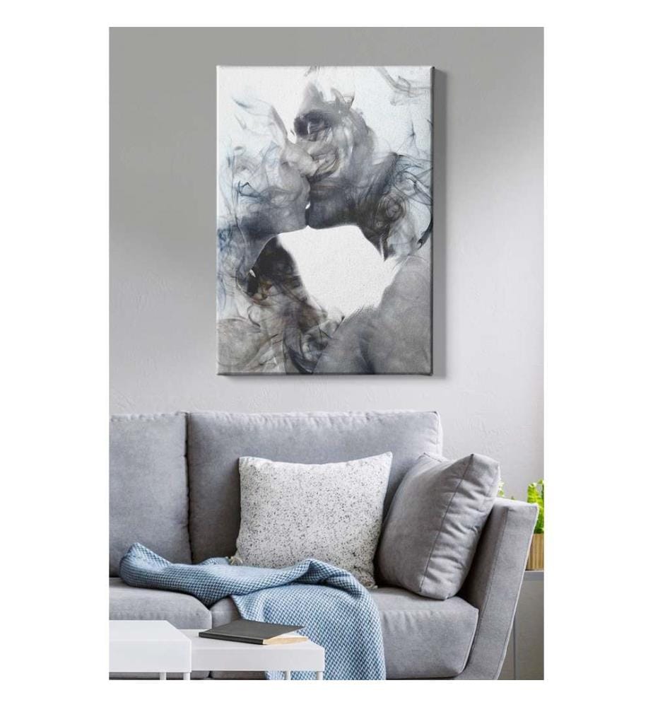 Peinture décorative sur toile, Multicolore, 100% toile, cadre en bois