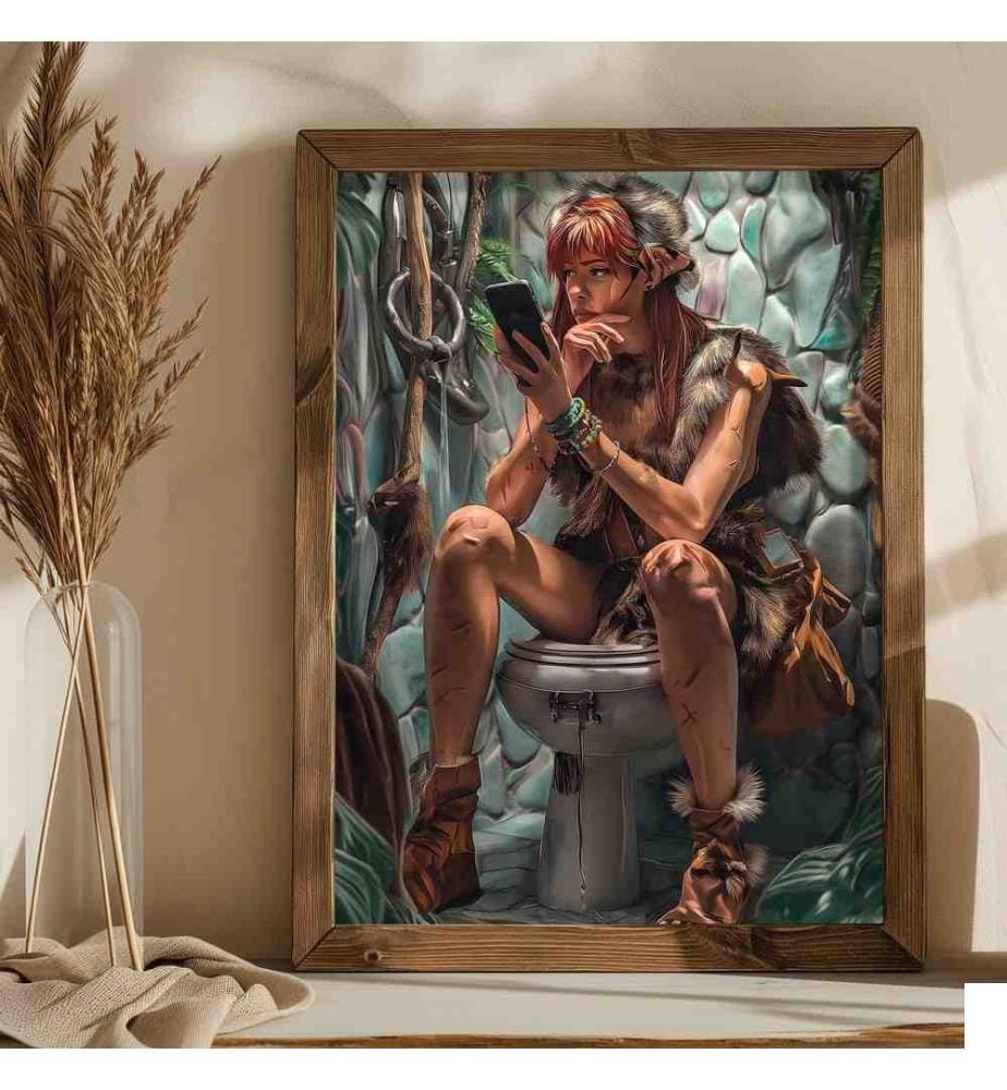 Peinture décorative encadrée en MDF, Multicolore, 100% MDF, Cadre en bois d'épicéa