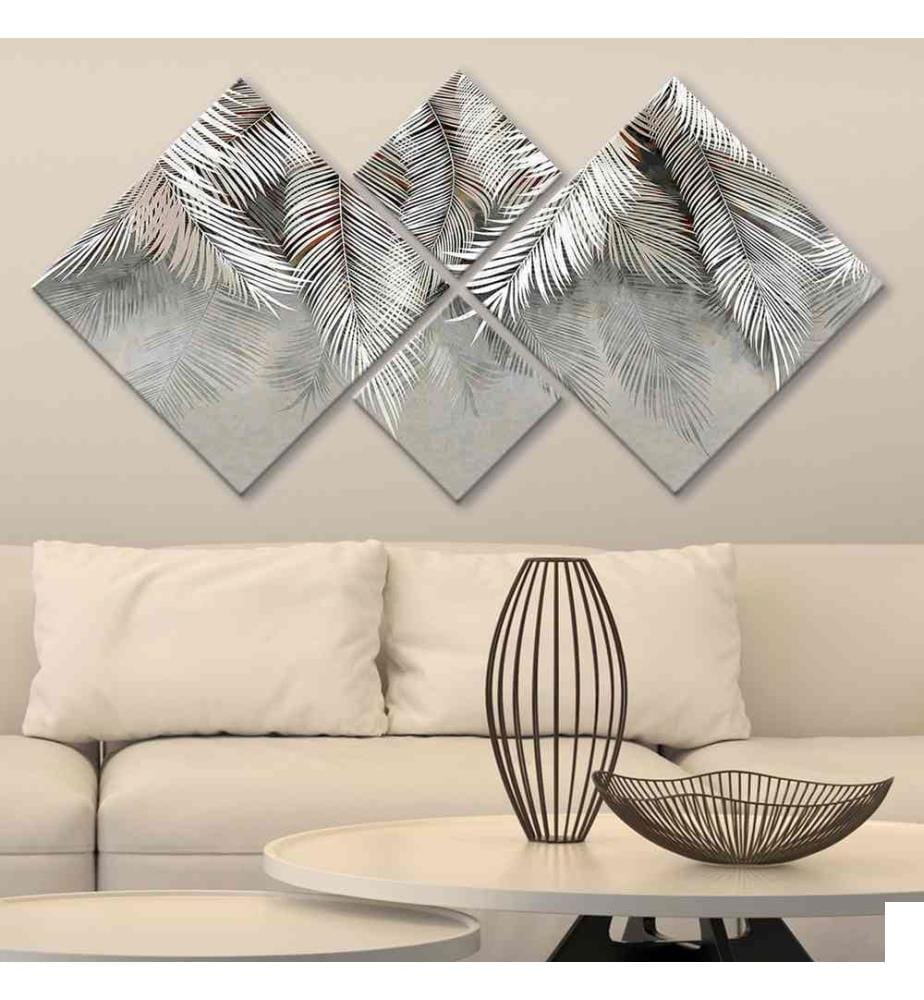 Peinture décorative MDF, 4 pièces, multicolore, 100% MDF