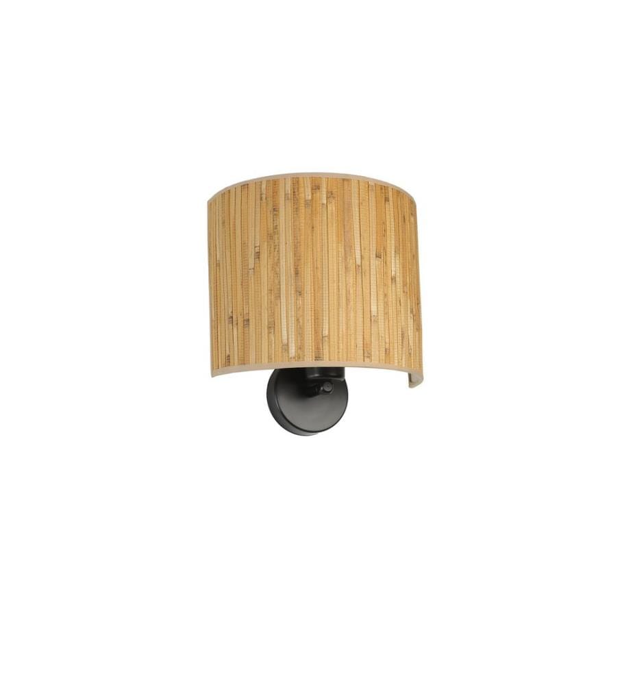 Applique murale, beige, CORPS EN MÉTAL, CAPUCHON EN TISSU