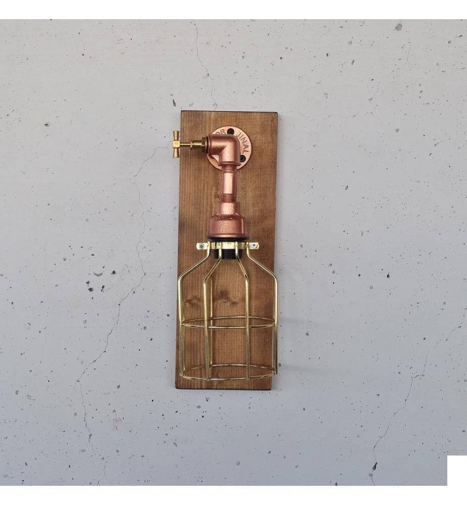 Applique murale, en bois, rose doré, 100 % BOIS MASSIF
