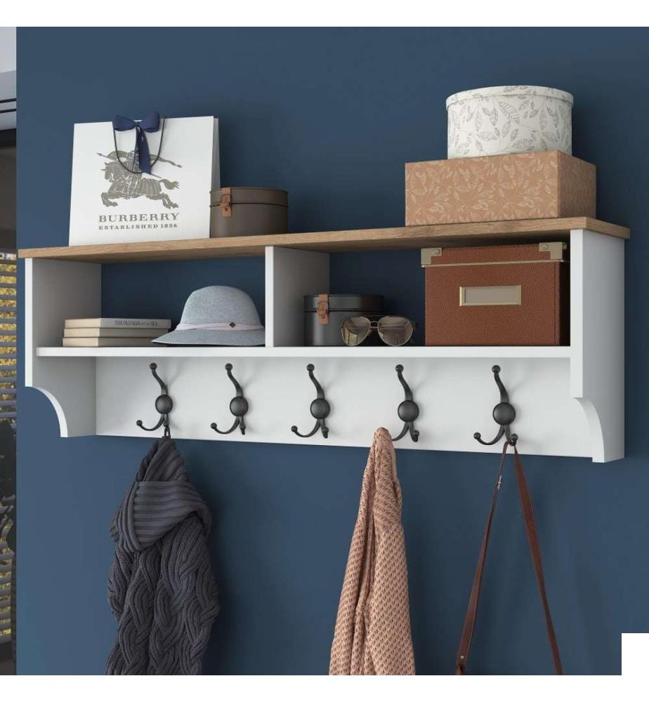 Hall Stand, Noyer blanc, Panneau de particules mélaminé
