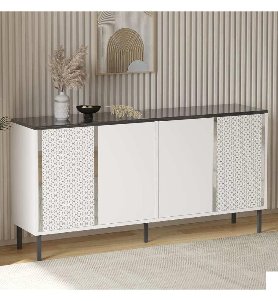 Console, blanc, royal, panneau de particules 100 % mélaminé