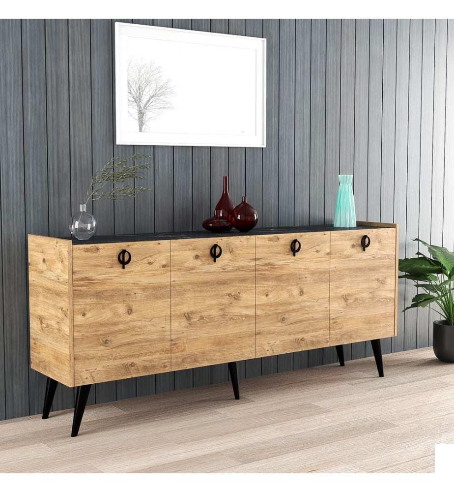 Console, pin Atlantique, 100 % AGRAGÉ MÉLAMINÉ