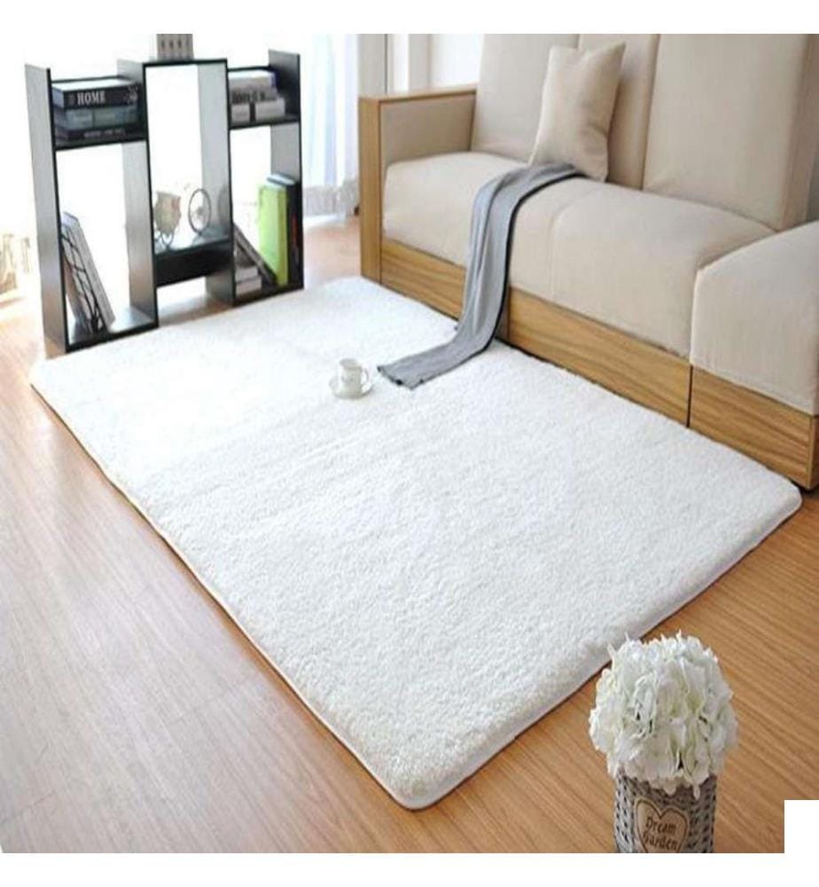 Tapis, 150 x 230, , blanc, polyester, hauteur des poils 20 mm