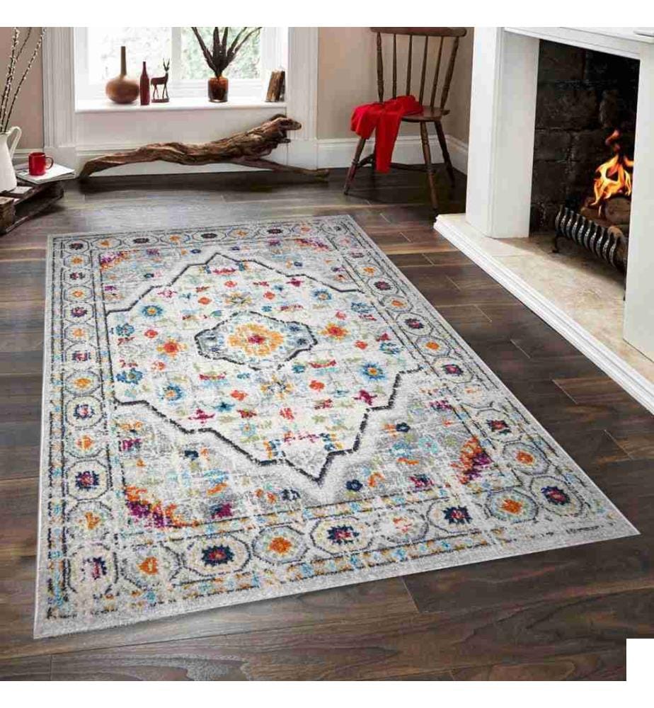 Tapis, 160 x 230, , Blanc, Gris, Polypropylène, 1500 G-m²,