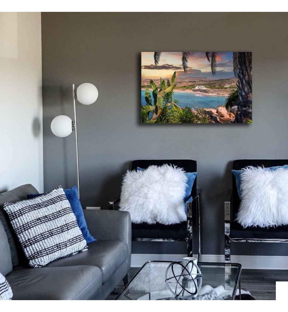 Peinture décorative sur toile, multicolore, toile 100% daim, cadre en bois