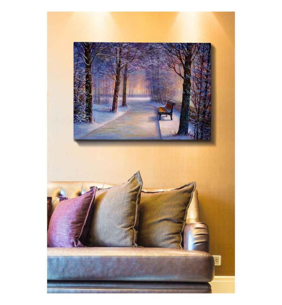 Peinture décorative sur toile, Multicolore, 100% toile, cadre en bois