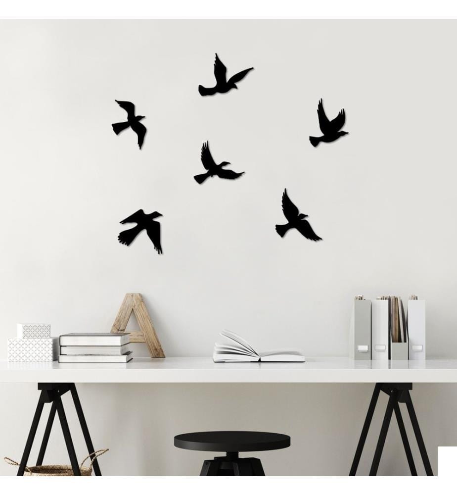 Accessoire mural décoratif en métal, noir, 100% métal