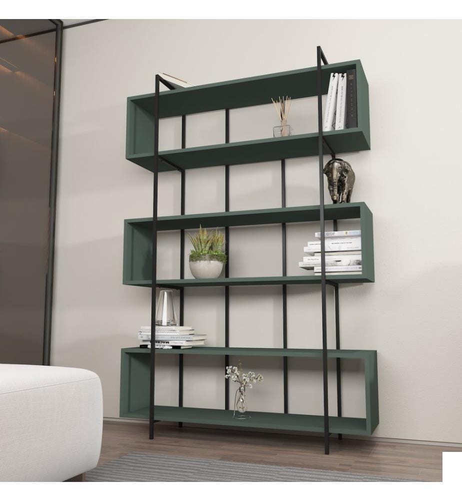 Etagère, Vert, Noir, Panneau de particules mélaminé