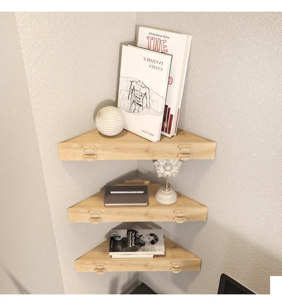 Etagère murale, chêne, panneau de particules mélaminé
