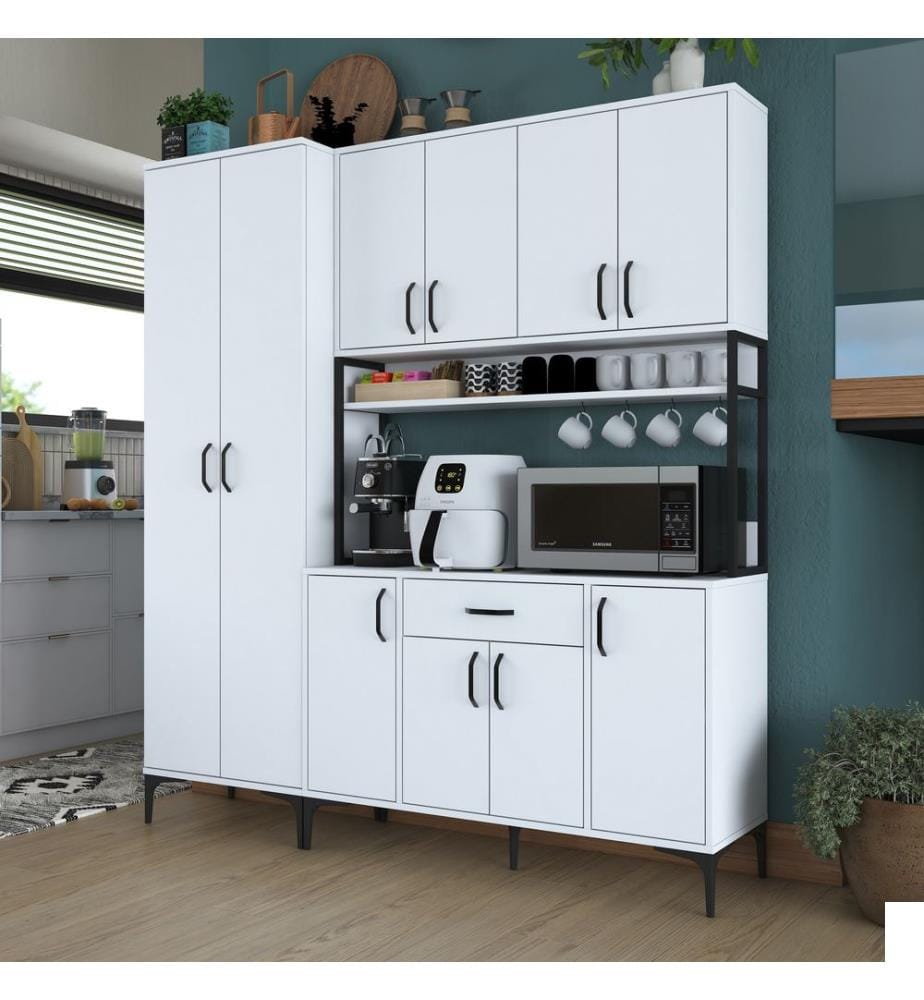 Cabinet polyvalent, blanc, mélaminé E1 Quality Chipboard
