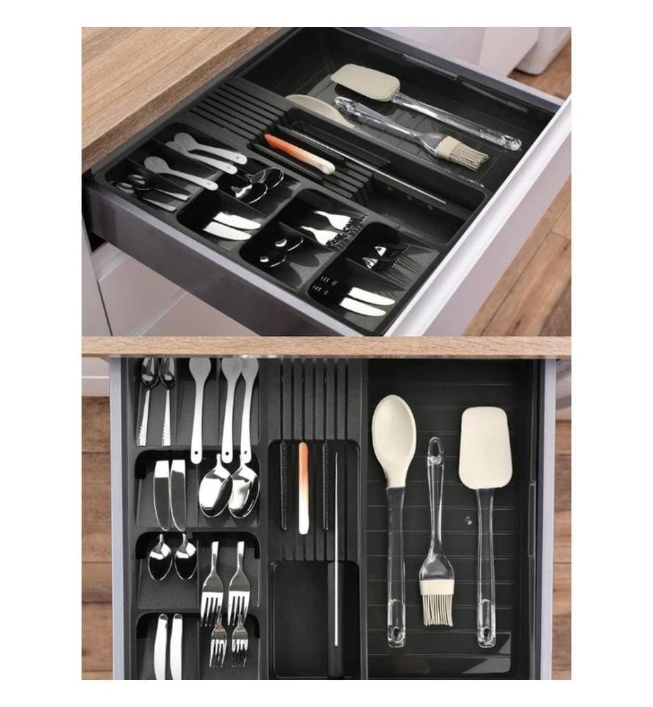 Porte-couverts, noir, 100 % PLASTIQUE